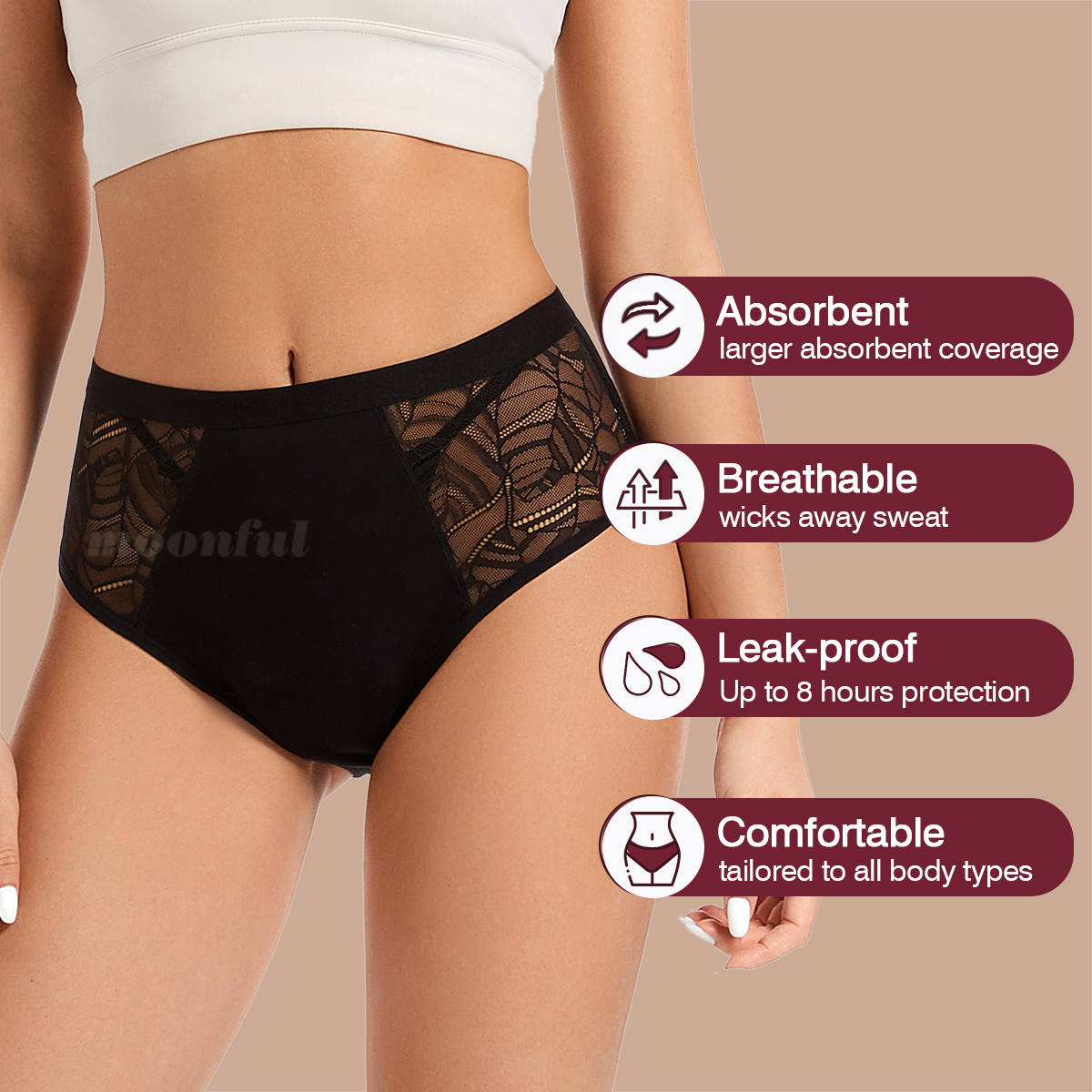 Moonful Women's Menstrual Pant - Period Panty Absorbent recensione e prezzo