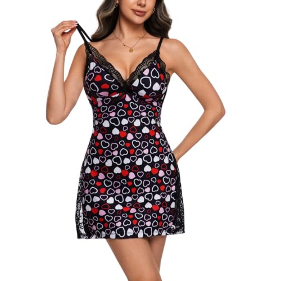 Night Gowns for Women V Neck L - Babydoll Chemise Night recensione e prezzo