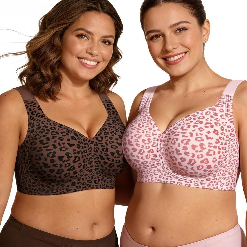 1Pcs Leopard Print Seamless Wi - Bralette Wireless Soft recensione e prezzo