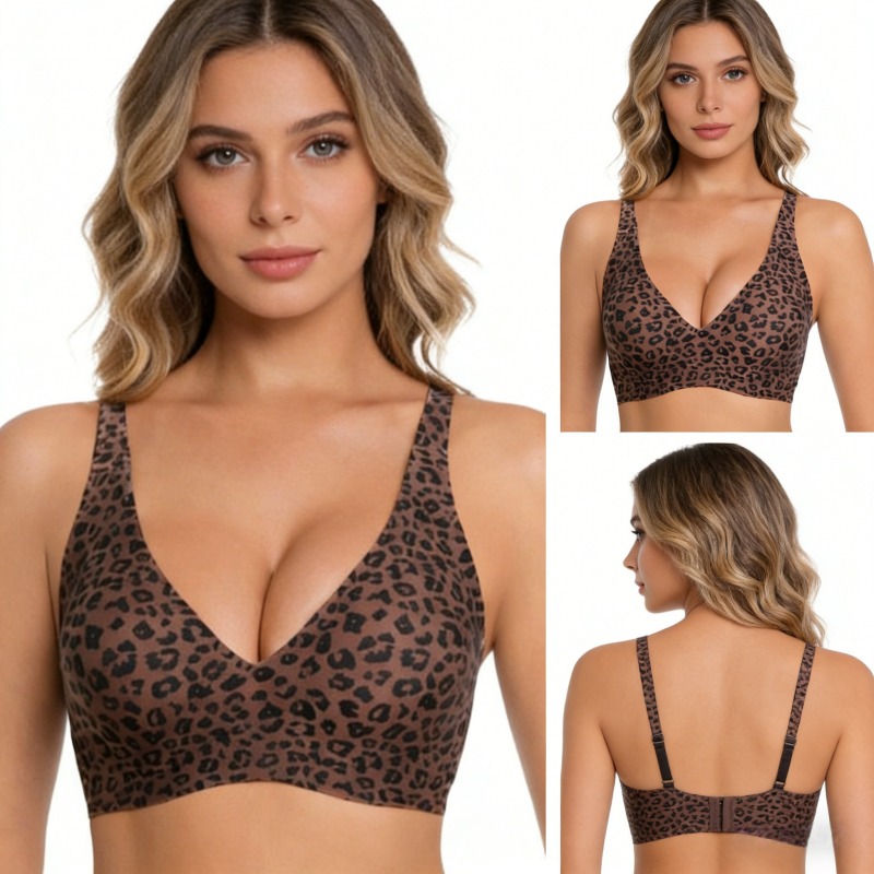 Leopard Print Wireless Jelly S - Seamless Underwear Women recensione e prezzo