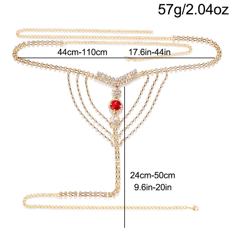 Crystal Rhinestone Body Chain  - Thong Bikini Women recensione e prezzo
