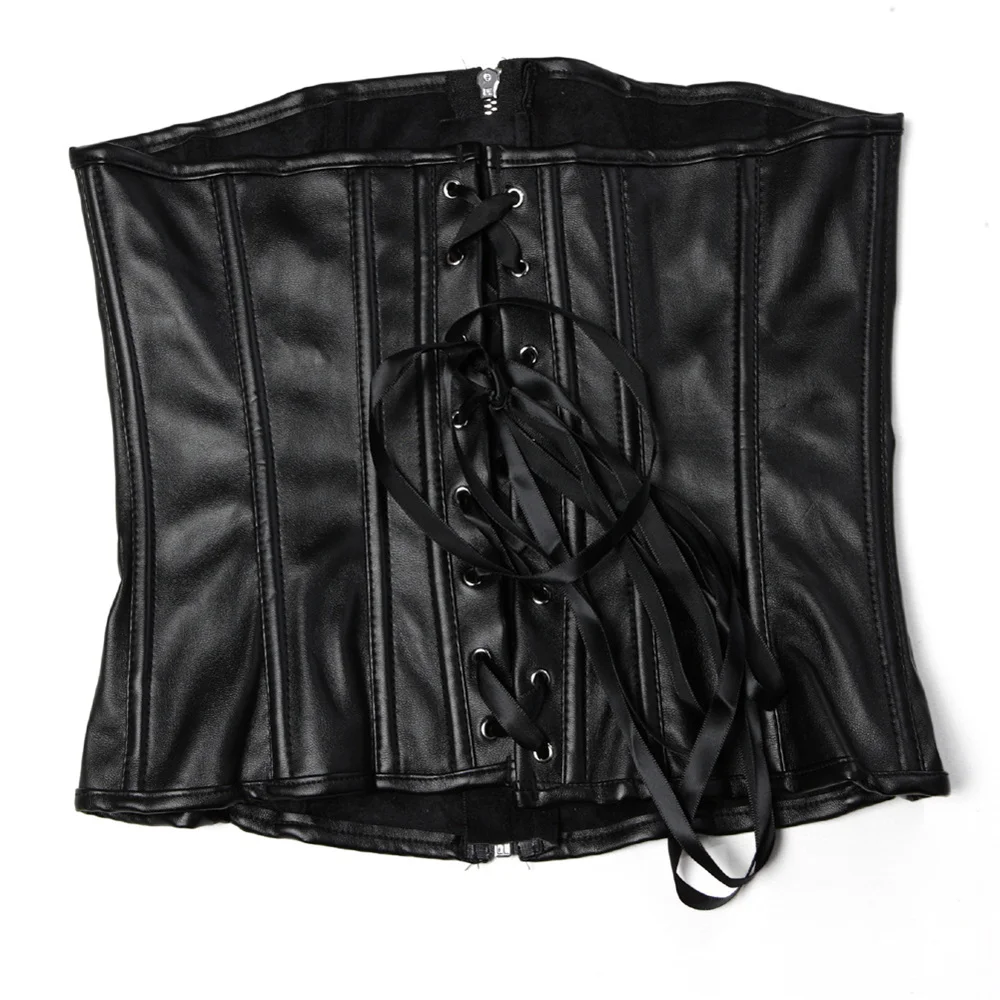 Black Short Zipper PU Faux Lea - Corset Waist Cinch recensione e prezzo