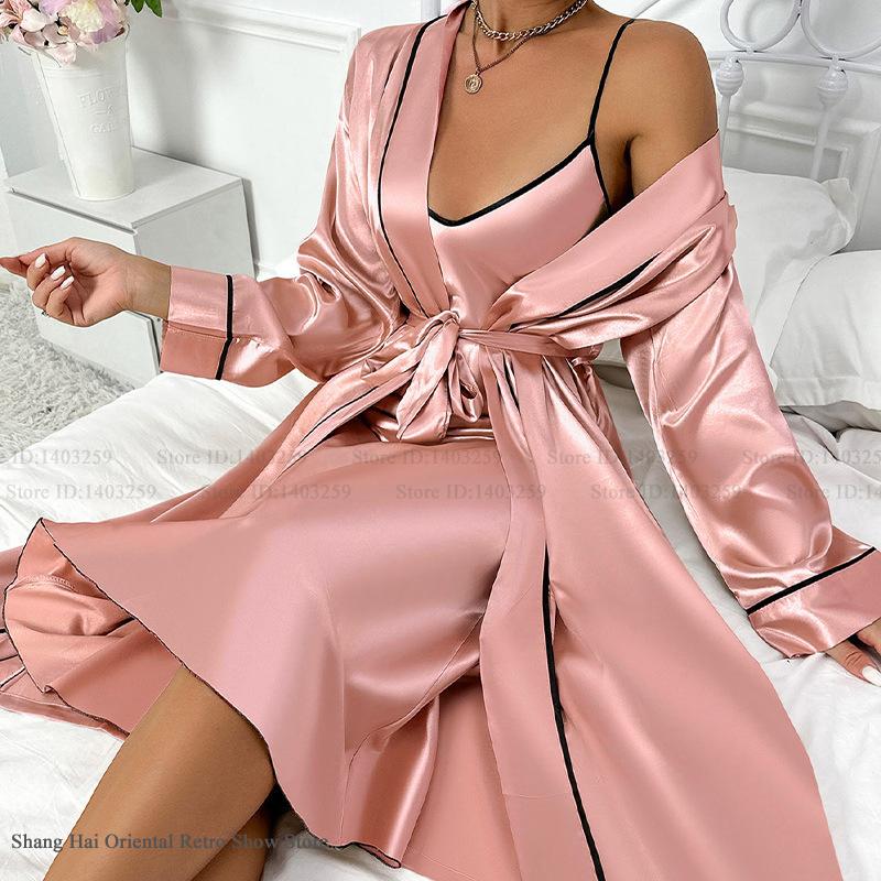 Sexy Long Twinset Robe Set Che - Robe Silk Women recensione e prezzo