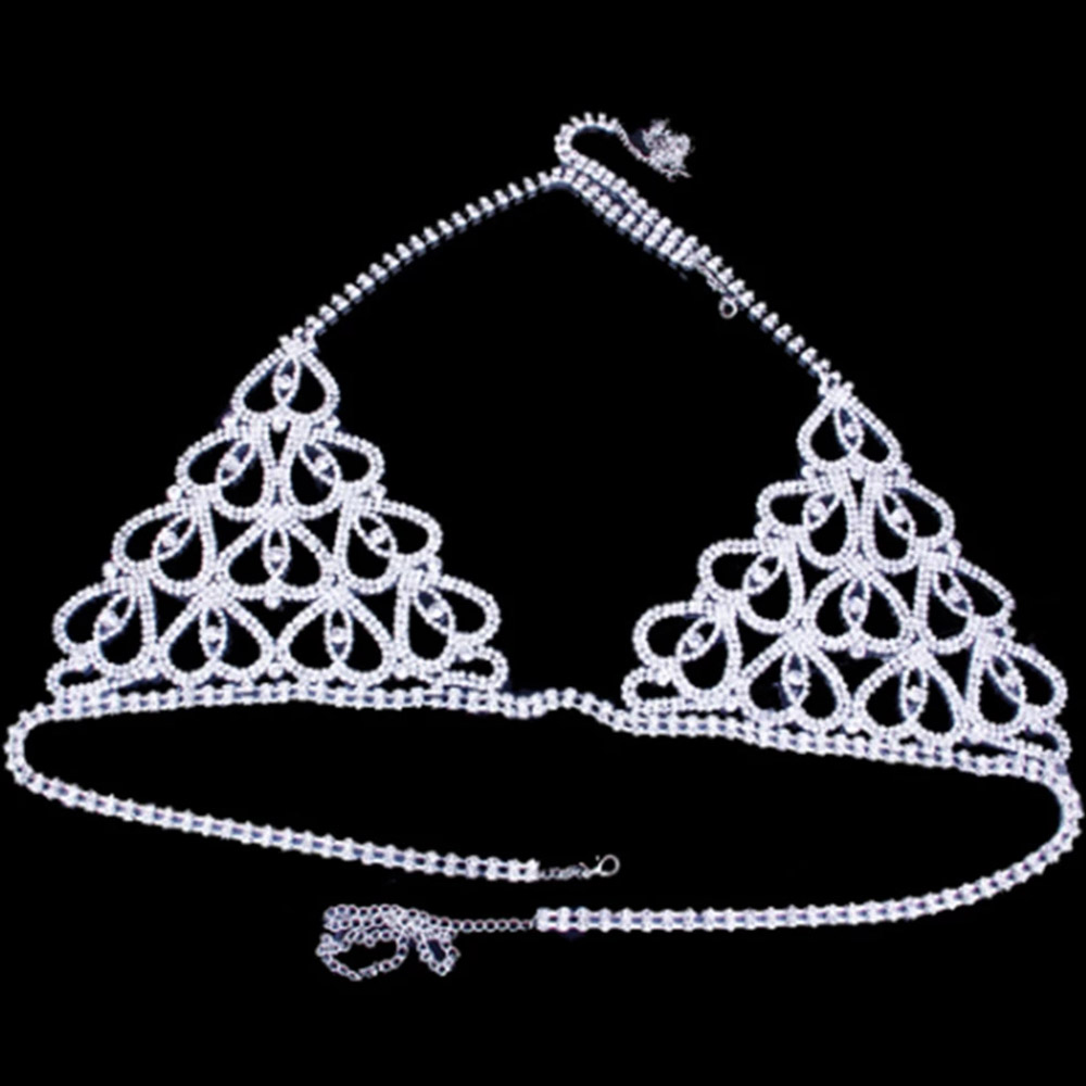 Fashion Rhinestone Heart Bra T - Thong Bikini Women recensione e prezzo