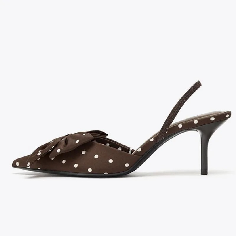 Brown Polka Dot Butterfly Knot - Slip Dress Satin recensione e prezzo