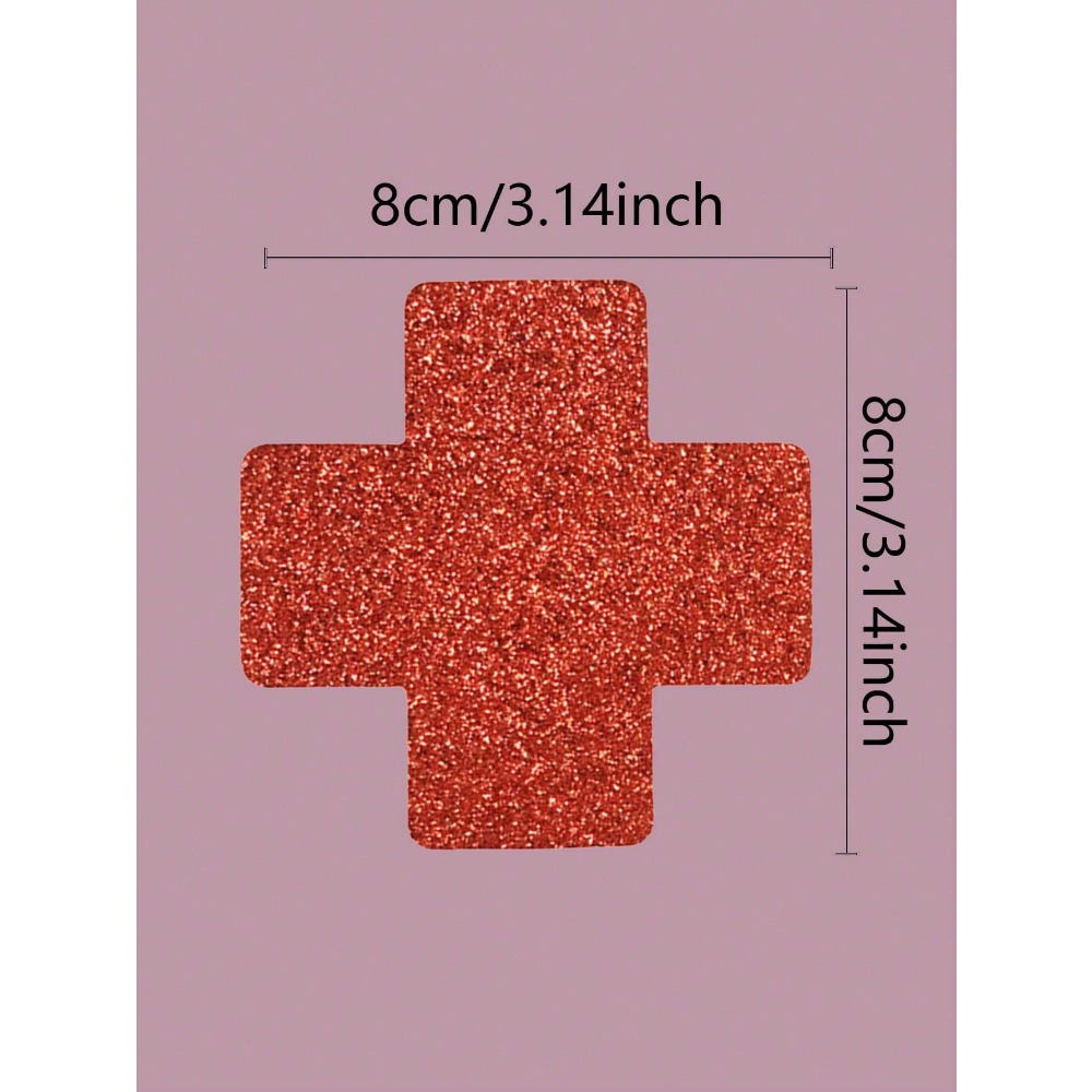 8pcs Glitter Cross Nipple Past - Nipple Cover Pasties recensione e prezzo
