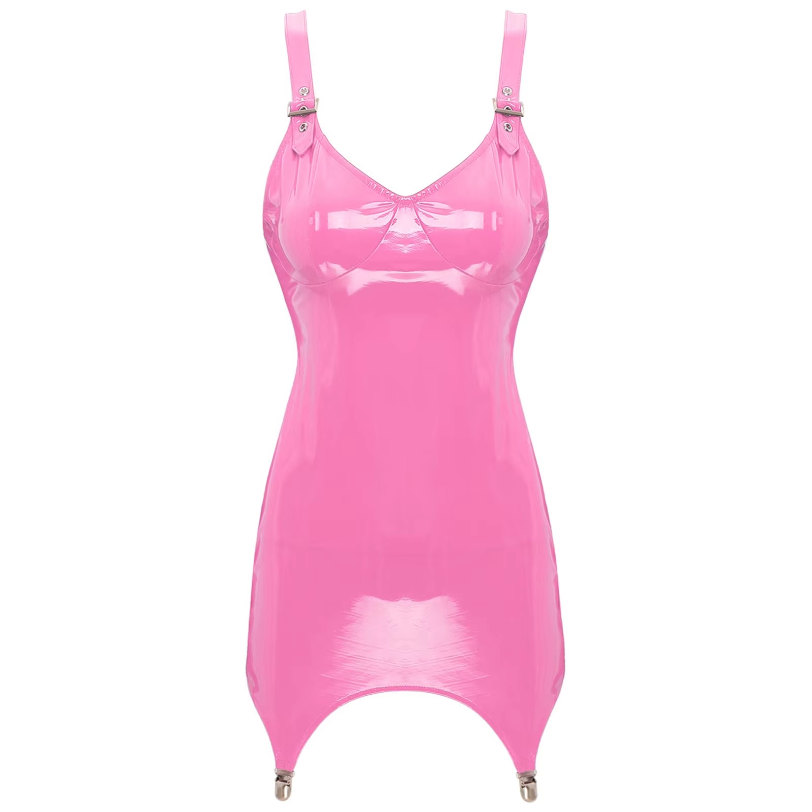 Womens Shiny Metallic PVC Leat - Babydoll Chemise Night recensione e prezzo
