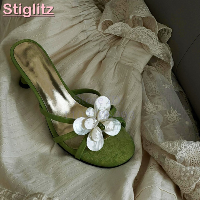 White Flower High Heels Slippe - Slip Dress Satin recensione e prezzo