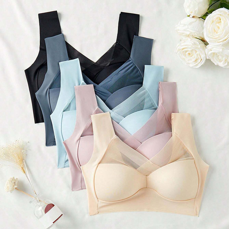 5PCS Women Sports Bras Full Cu - Bralette Wireless Soft recensione e prezzo