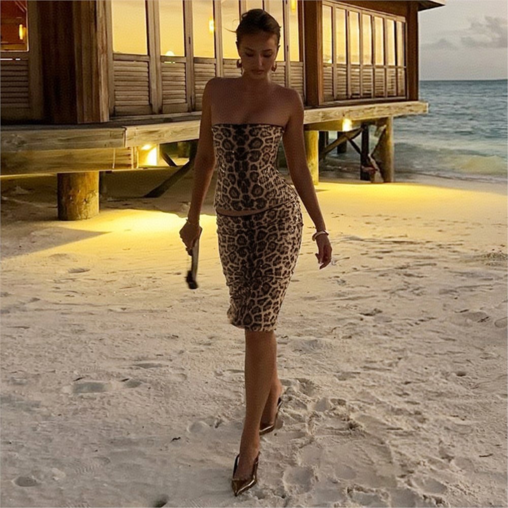 Woman 2 Piece Set Outfit Sexy  - Strapless Bra Backless recensione e prezzo