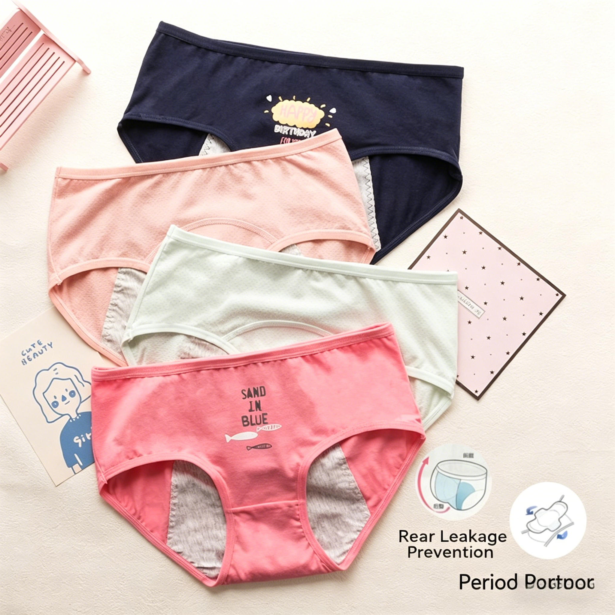 Cute Cartoon Period Underwear  - Period Panty Absorbent recensione e prezzo