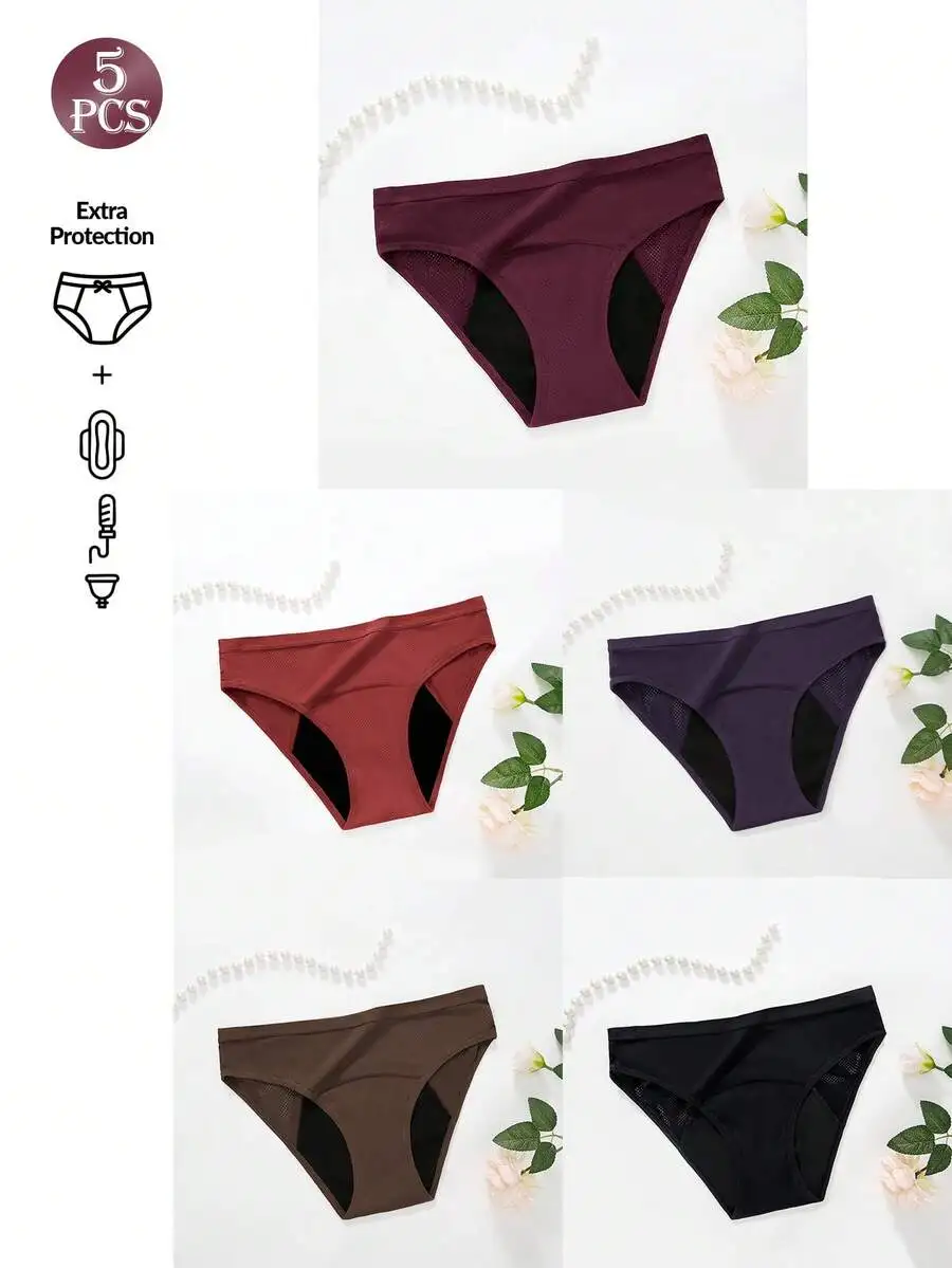 5 Pcs Women Solid Color Absorb - Period Panty Absorbent recensione e prezzo